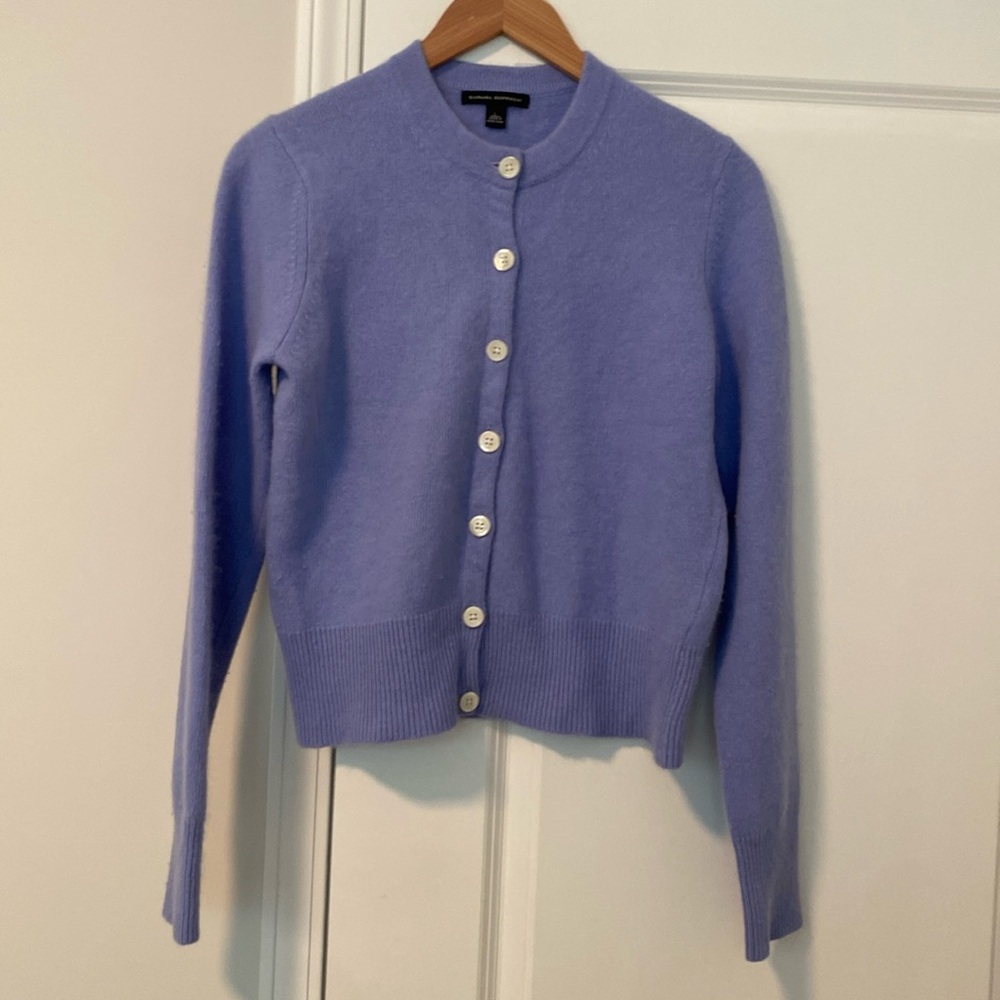 Periwinkle Lamb Wool and Rabbit Hair Cardigan